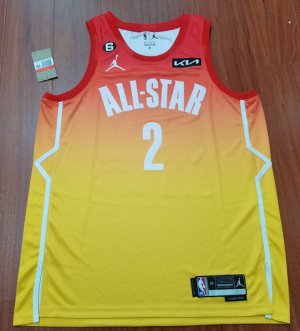 2 Gilgeous-Alexander 2023 NBA All star games jersey yellow